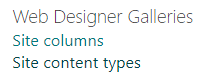 SharePoint Web Designer Galleries